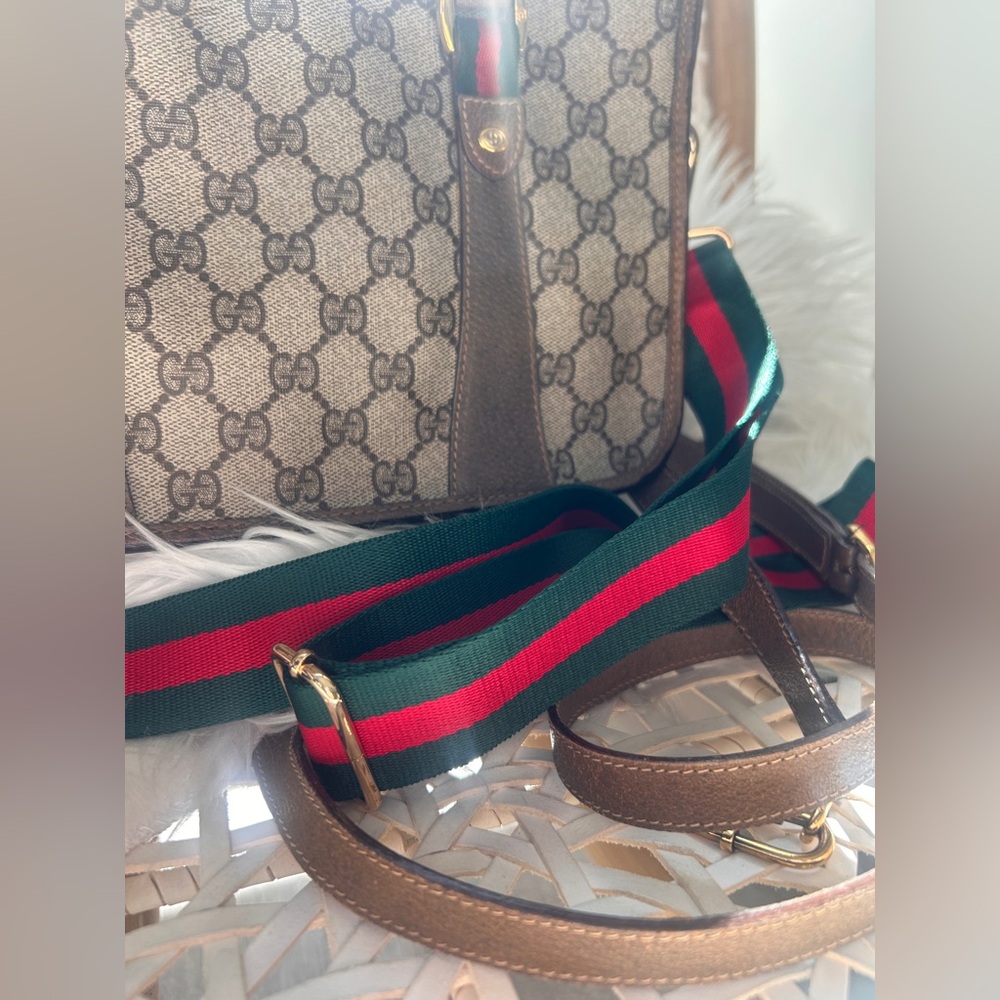 Gucci GG Supreme Ophidia Sherry Line crossbody tote Boston bag - Picture 3 of 16